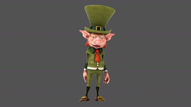 Fun 3D cartoon leprechaun (with alpha channel included)