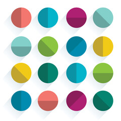 Color circle pattern. Minimalistic modern dot pattern.