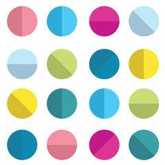 Color circle pattern. Minimalistic modern dot pattern.