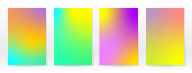 Fototapeta premium Minimal Poster. Pastel Soft. Rainbow Gradient Set.
