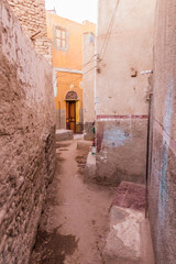 Narrow alley at the Elephantine island in Aswan, Egypt