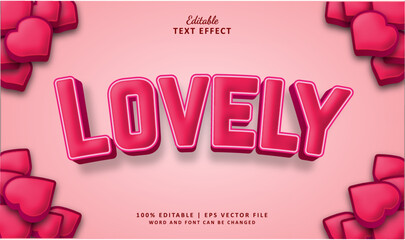 Lovely editable text effect style