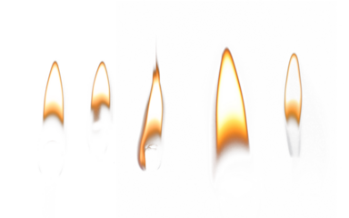 candle or match flame isolated transparent png