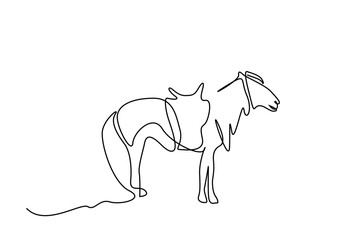 wildlife horse line art concept
