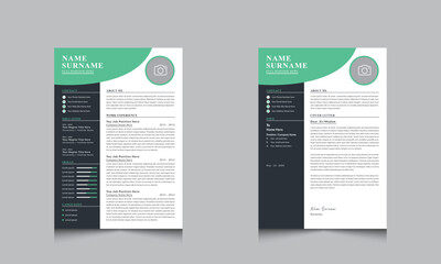 Vector professional unique resume template cv layout design 
