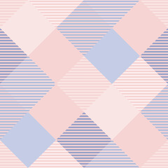 Seamless tartan plaid pattern in blue and pink tone.