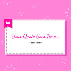 Cute Quote Template Sayings Business Pink Background Design Vector