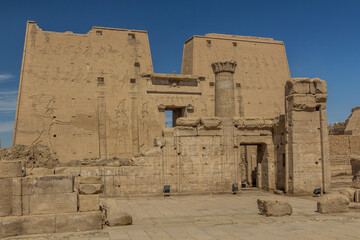 Temple of Horus in Edfu, Egypt - obrazy, fototapety, plakaty