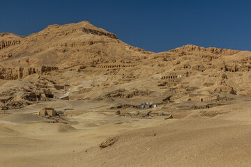 Fototapeta na wymiar Necropolis at the Luxor's West bank