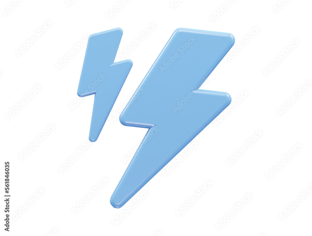 Aufkleber electricity icon 3d rendering vector illustration