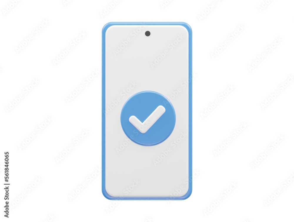 Poster phone verified vector icon rendering illustration transparent