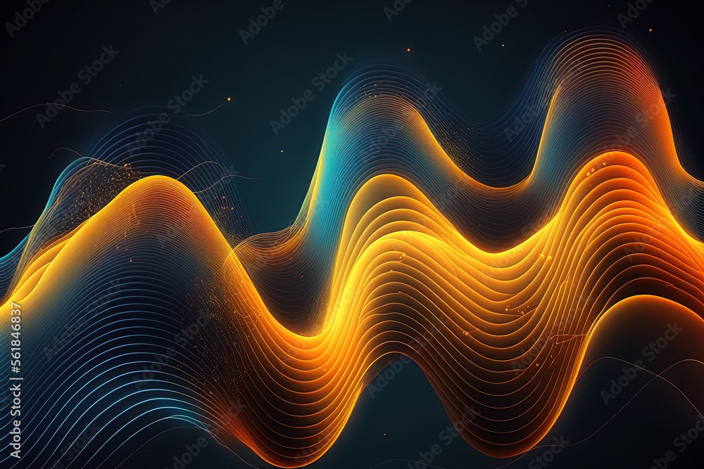 Aufkleber visualization of data. abstract futuristic background upcoming technology background with abstract g
