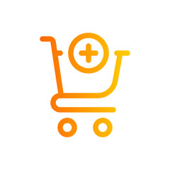add cart gradient icon