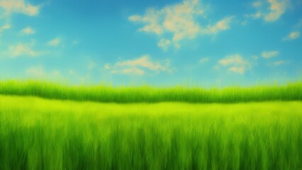 Obraz na płótnie Canvas Artwork of grassy summer field.