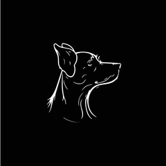 Minimalist Canine Head Vector