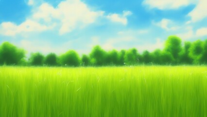 Obraz na płótnie Canvas Green Grass Field Spring Texture Background.