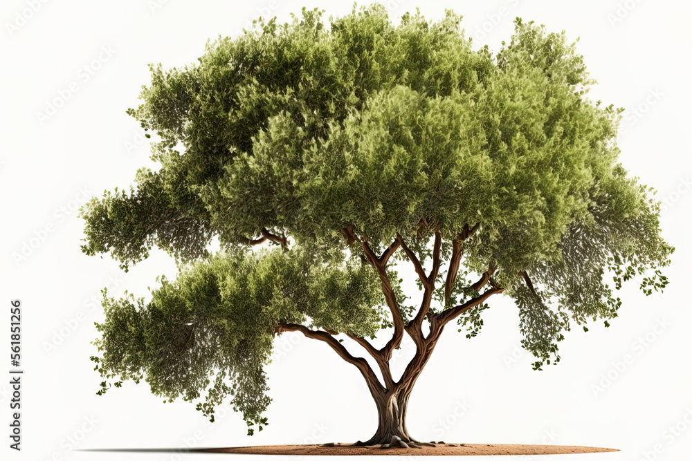 Poster tree cutout for use as a starting point for modifying tasks. beautiful, solitary, deciduous almond t