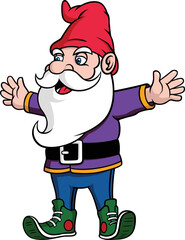 Garden Gnome Character Wearing a New Modern Sneakers