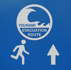 Tsunami Evacuation Route Sign