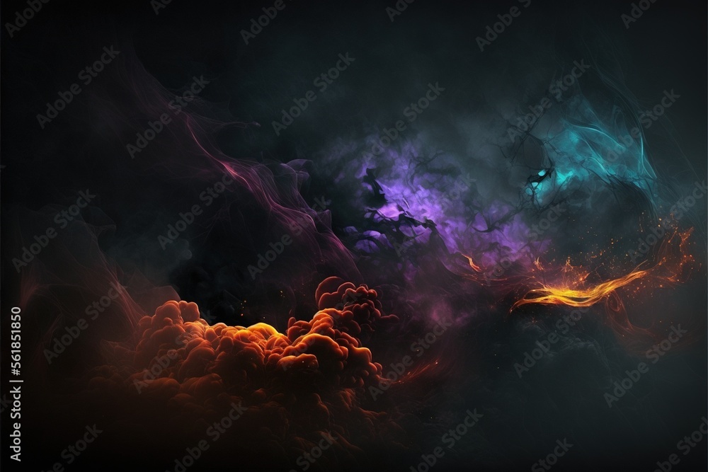 Poster a colorful background with a black background and a blue background with a red and yellow background