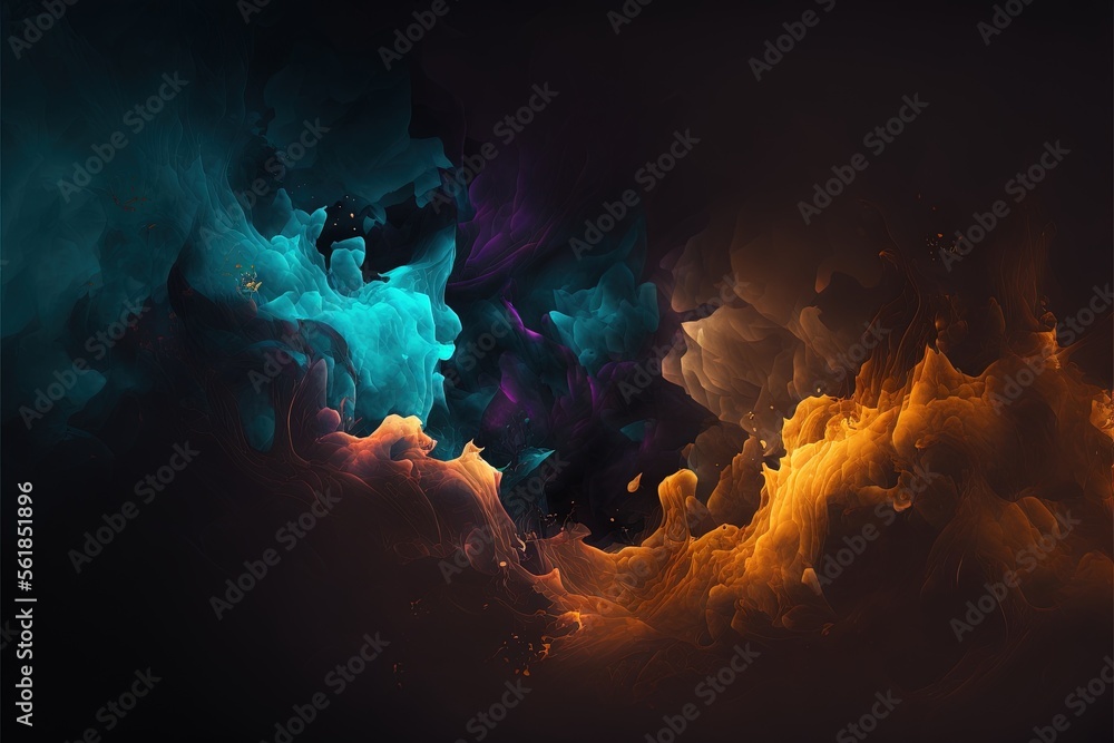 Poster a colorful background with a black background and a black background with a yellow and blue color sc