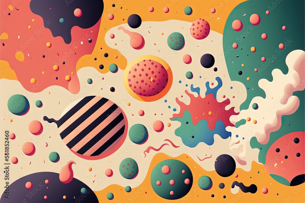 Poster a colorful abstract painting with a black and white stripe and a black and white stripe and a black 