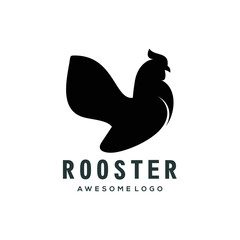 Fototapeta na wymiar Rooster Silhouette logo