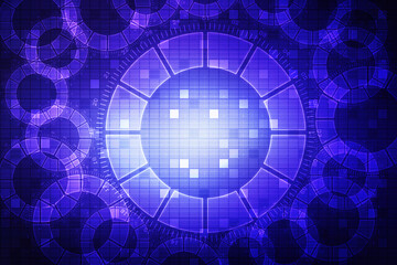 2d illustration Abstract futuristic electronic circuit technology background
