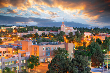 Fototapeta premium Santa Fe, New Mexico, USA Downtown Skyline