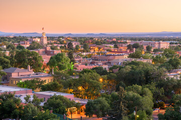 Fototapeta na wymiar Santa Fe, New Mexico, USA Downtown Skyline