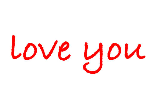 I love you typography hand written. Royalty high-quality free stock PNG image of  Love You handwritten typography lettering with red heart on transparent background. Valentine text I love you