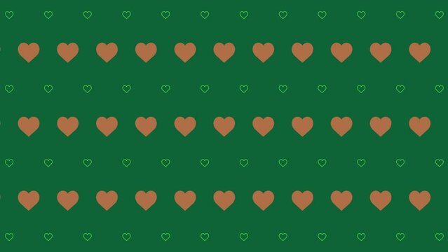 Animated Hearts On A Flat Background Seamless Looping