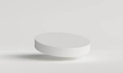 white podium on background luxury minimal in Studio. Mockup for Product Presentation Brand, cosmetics, empty pedestals, product banners, award winner. 3D render illustration