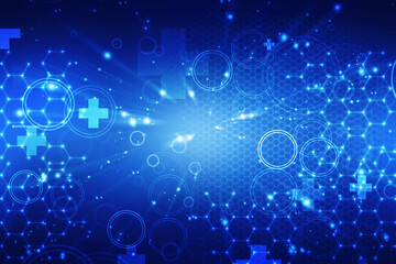 2D illustration medical structure background
