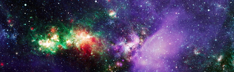 Obraz na płótnie Canvas Mystical beautiful space. Unforgettable diverse space background Elements of this image furnished by NASA
