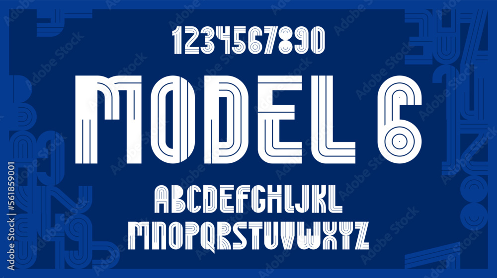 Poster abstract geometric original font vector typeset, logo creation alphabet minimal tech linear geometry