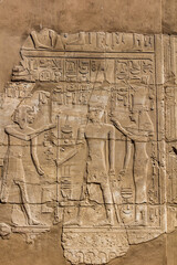 Wall of the Great Hypostyle Hall in the Amun Temple enclosure in Karnak, Egypt