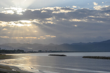 海辺の朝焼け