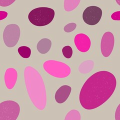 Pattern with decorative pink bolls 