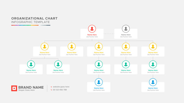 Organizational Chart, Tree Diagram, Dendrogram Business Infographic Template Design