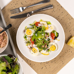 Egg omlette breakfast top down healthy vegetables bread fresh aesthetic restaurant brunch