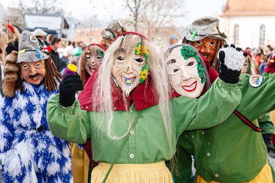 Schw&auml;bisch-Alemannische Fasnet, Fasnetsumzug in Oberschaben und Allg&auml;u, Faschingsumzug im Allg&auml;u