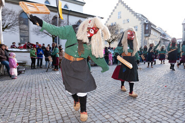 Schwäbisch-Alemannische Fasnet, Fasnetsumzug in Oberschaben und Allgäu, Faschingsumzug im Allgäu