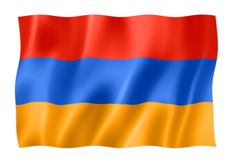 Armenian flag isolated on white