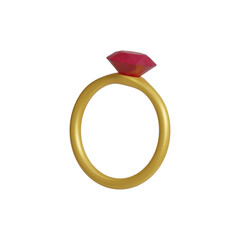 3d valentine's day jewelry icon