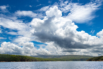 clouds over the river