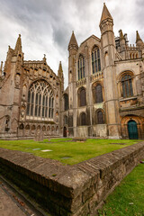 Ely Cathedral, Cambridgeshire, UK, The medieval cathedral in the East Anglian city of Ely, England, also known as the Ship of the Fens. - 561868844