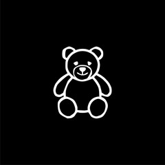  Tedy bear Isolated on black background.