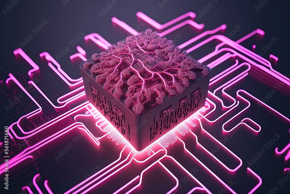 Poster Context-Free Language. Conceptualization of an Intelligent Smart Grid. We're going for a pink tech vibe here. Generative AI