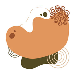 abstract fluid and circle shape ornament for background decoration